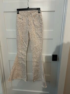 Saints and Heats Leopard Print Flared Pants